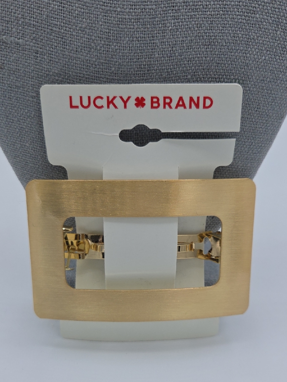 5 for $25! Lucky Brand Brushed Gold Rectangular Hair Clip